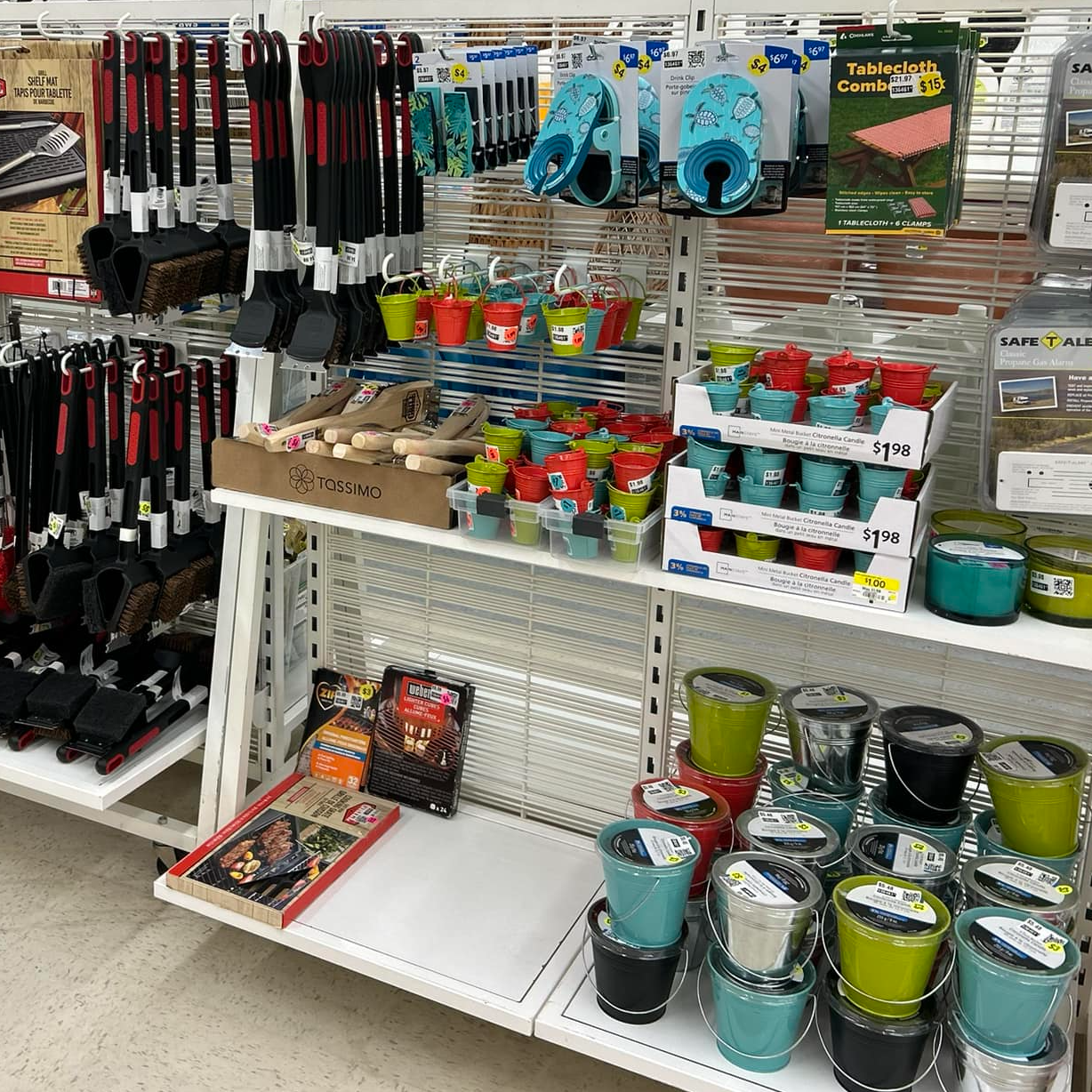 A photorealistic image of the MJ Liquidation store exterior with ample parking visible in the foreground.  The image should be bright and inviting. Technical specs: 4K resolution, natural lighting